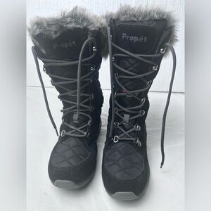 Propet Women's Black Fur-Lined Winter Boots